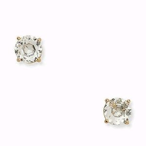 NEW Kate Spade Gumdrop Stud Earrings in Clear/Gold